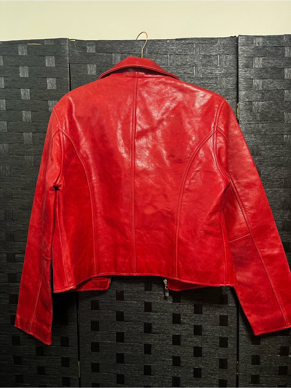 Red Sally & John New York leather jacket Size Large. See pics for Condition - Picture 2 of 9